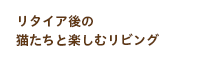 リタイア後の猫たちと楽しむリビング