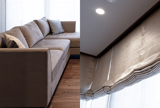 リビングの折り上げ天井